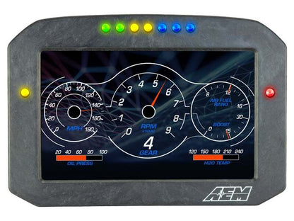 AEM CD-7LG Carbon Logging Flush Digital Dash Display w/ Internal 20Hz GPS & Antenna