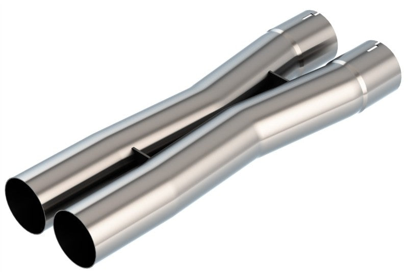 Borla 2.75in Universal X-Pipe 3.66in Inlet Centerline 4.05in Outlet Centerline 26.98in