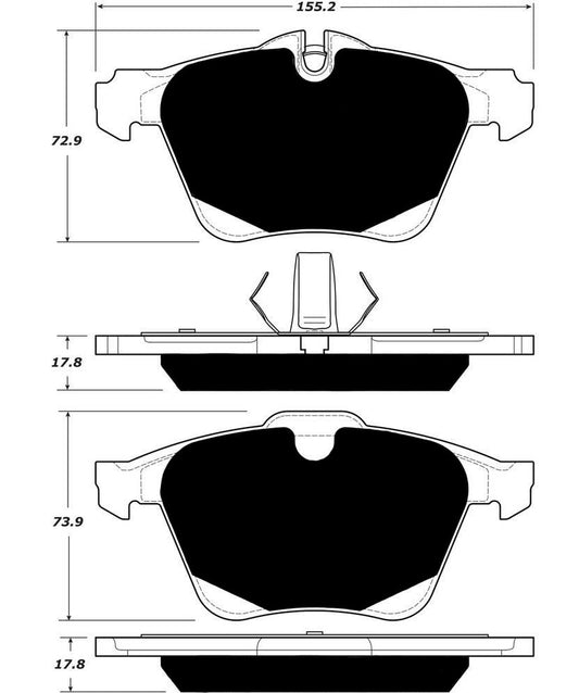 Porterfield Brake Pads for 2013 JAGUAR XJ/XJL 3.0L AWD