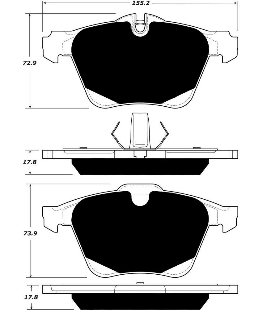 Porterfield Brake Pads for 2018 JAGUAR F-TYPE