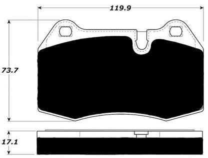 Porterfield Brake Pads for 2002 Maserati Quattroporte