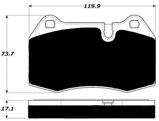 Porterfield Brake Pads for 2003 Maserati Quattroporte