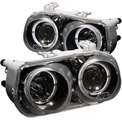 Anzo 1994-1997 Acura Integra Projector Headlights w/ Halo Black