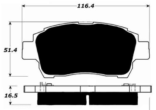 Porterfield Brake Pads for 2004 TOYOTA PRIUS