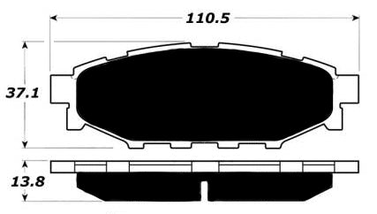 Porterfield Brake Pads for 2013 SUBARU LEGACY SEDAN 2.5i