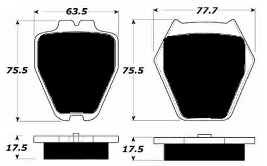 Porterfield Brake Pads for 2003 AUDI A6 Quattro - 2.7L Turbo 4 Pad Front Caliper