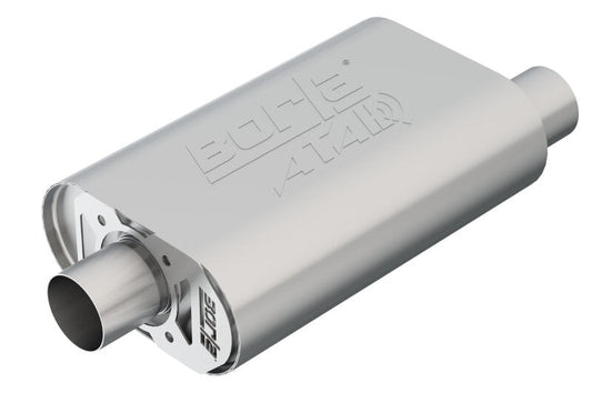Borla CrateMuffler SBC Hot 350/383 2.5 inch Offset/Center 14in x 4.35in x 9in Oval Atak Muffler 400820