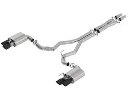 Borla 2018 Ford Mustang GT 5.0L AT/MT 3in ATAK Catback Exhaust Black Chrome Tips w/ Valves 140743BC