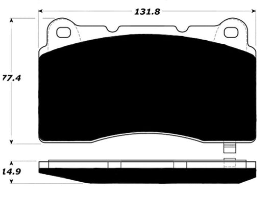 Porterfield Brake Pads for 2016 CADILLAC ATS w/ Brembo Front Calipers