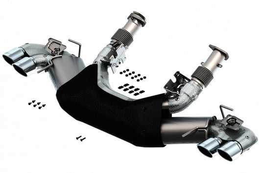 Borla 2020 Chevrolet Corvette C8 6.2L S-Type Exhaust System Dual Round A/C Tips 4inx