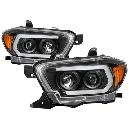 Spyder 16-18 Toyota Tacoma Projector Headlights - Seq LED Turn - Black - PRO-YD-TT16-LB-BK 5085818