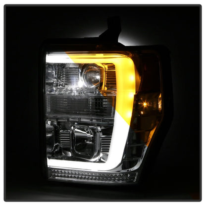 Spyder Ford F-250/350/450 08-10 V2 High-Power LED Headlights-Switch Back-Chrome