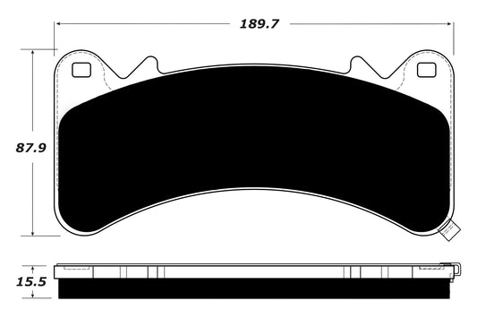 Porterfield Brake Pads for 2016 GMC Yukon 2WD w/6 Piston BBK