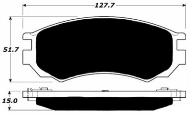 Porterfield Brake Pads for 1993 Nissan NX Coupe SER w/o ABS