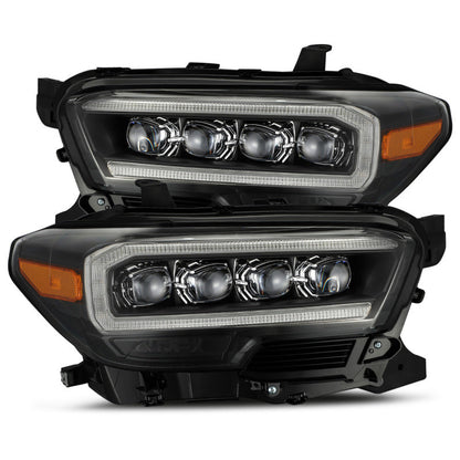 AlphaRex 16-20 Toyota Tacoma NOVA LED Projector Headlights Plank Style Black w/Activation