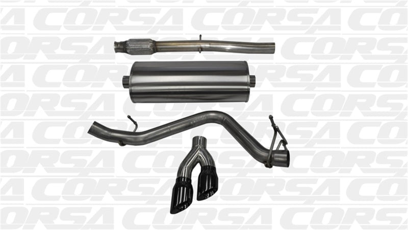 Corsa Performance 14 GMC Sierra/Chevy Silv 1500 Crew Cab/Short Bed 5.3L V8 Black — 0W2N7