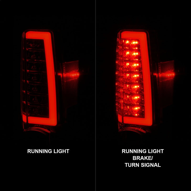 ANZO 2004-2012 Chevrolet Colorado/ GMC Canyon LED Tail Lights w/ Light Bar Chrome Housing