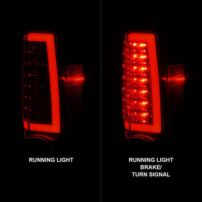 ANZO 2004-2012 Chevrolet Colorado/ GMC Canyon LED Tail Lights w/ Light Bar Chrome Housing