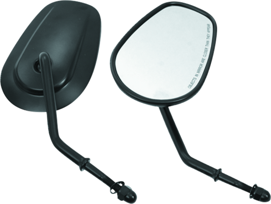 Bikers Choice Tapered Short Stem Mirrors Blk 482009