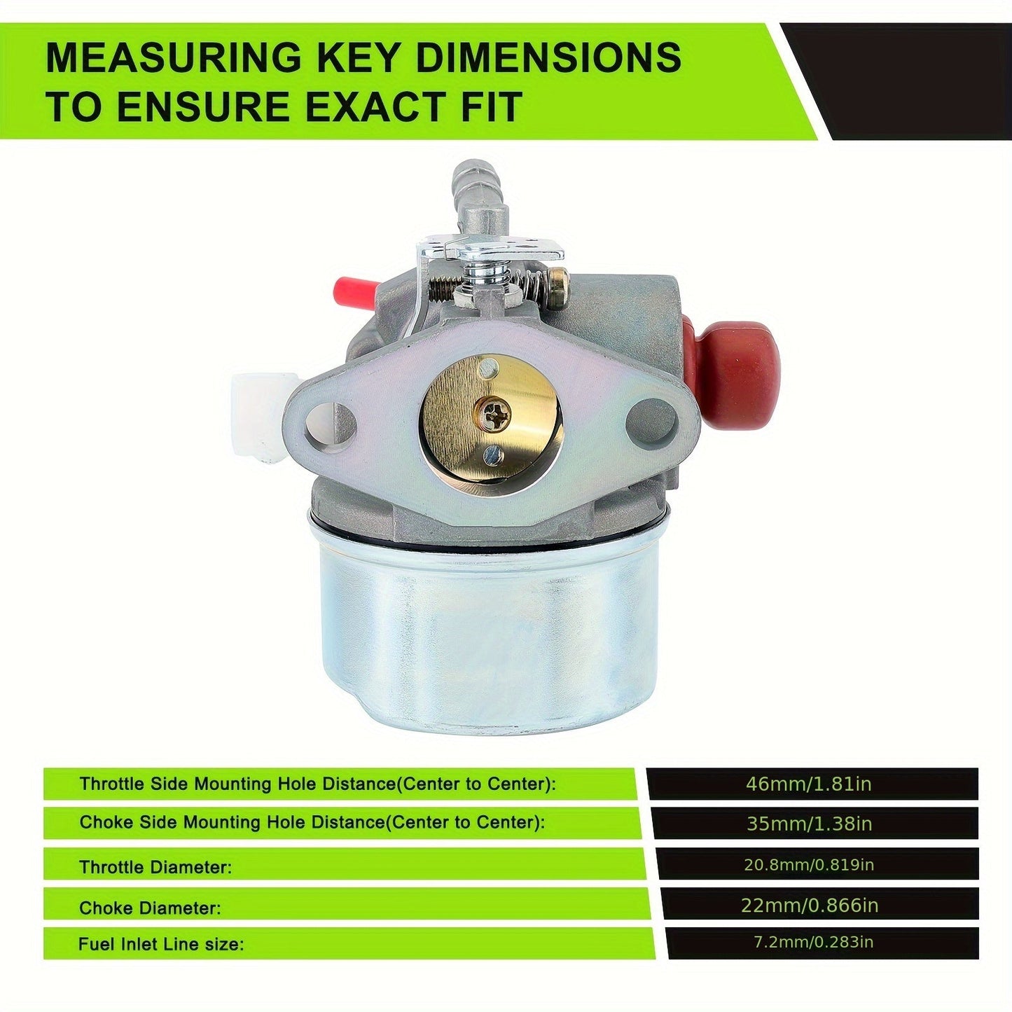 Carburetor for Tecumseh LV195XA LEV100 LV195EA Lawn Mower — Replaces 640350