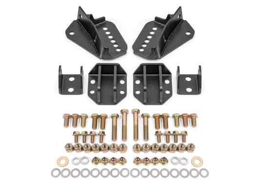 BMR Suspension BMR 64-72 GM A-Body Coilover Conversion Kit Rear Adjust Shock Mt w/o CAB - Black Hammertone CCK402H
