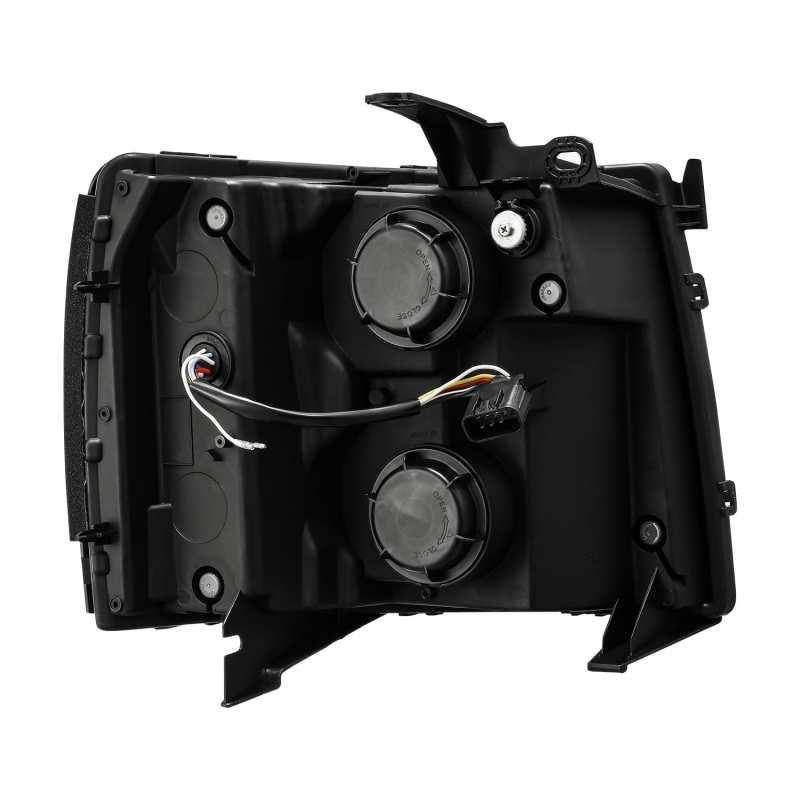 AlphaRex 07-13 Chevy 1500HD NOVA LED Proj Headlights Plank Style Matte Blk w/Activ
