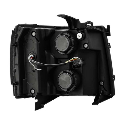 AlphaRex 07-13 Chevy 1500HD NOVA LED Proj Headlights Plank Style Matte Blk w/Activ