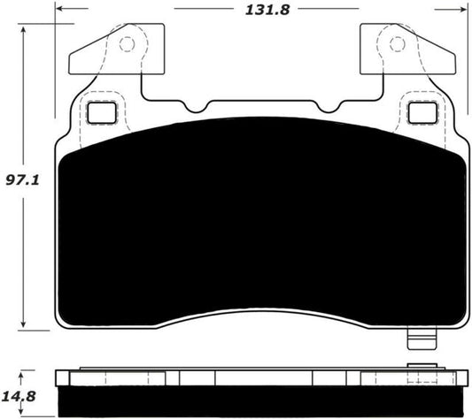 Porterfield Brake Pads for 2016 CADILLAC CTS Performance Brakes 345MM AWD