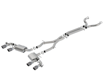 Borla 17-18 Chevrolet Camaro ZL1 6.2L V8 Atak Catback Exhaust w/ Dual Mode Valves CF Black Anod 140727CFBA