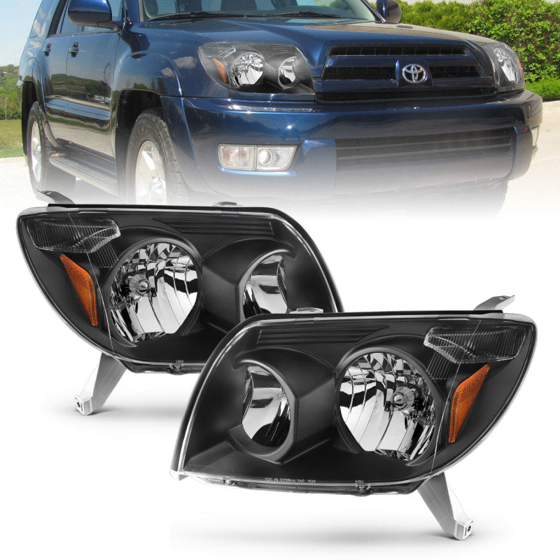 Anzo 2003-2005 Toyota 4Runner Crystal Headlights Black