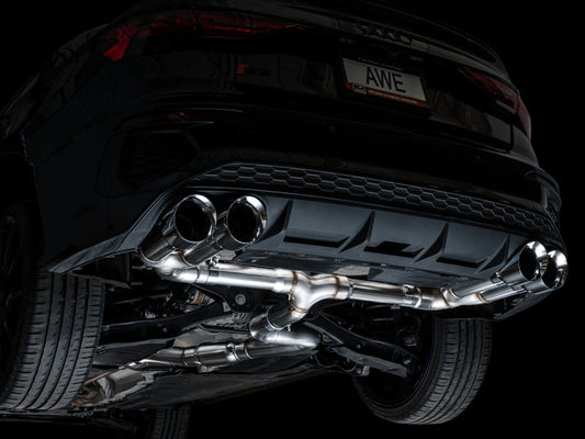 AWE Tuning AWE 22-24 Audi 8Y S3 Track Edition Exhaust  - Chrome Silver Tips 3020-42897