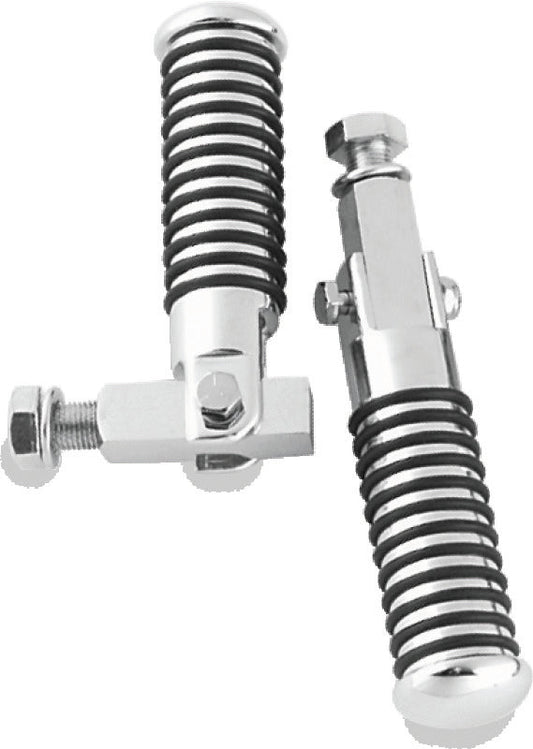 Bikers Choice 72-99 Big Twin & XL Chrome Block Mount O Ring Footpeg Kit 1/2-20 Thread 492867