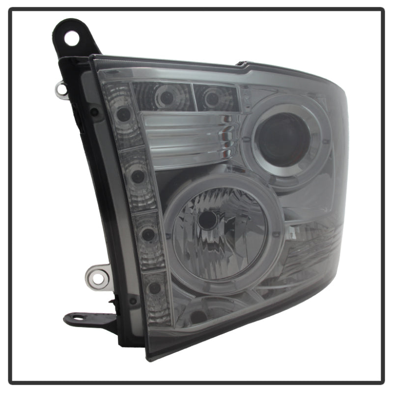 Spyder Dodge Ram 1500 09-14 10-14 Projector Headlights Halogen- LED Halo LED- Smke
