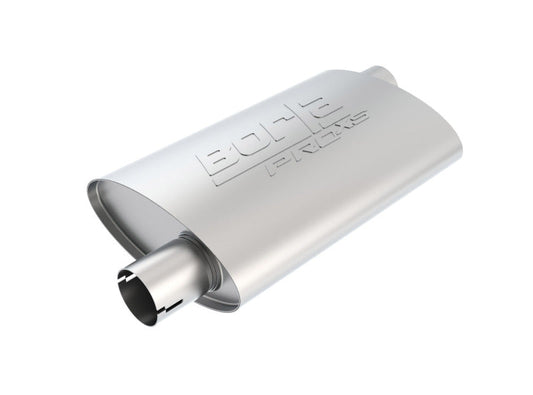 Borla Universal Pro-XS Oval 2.25in Inlet / Outlet Offset Notched Muffler 400489