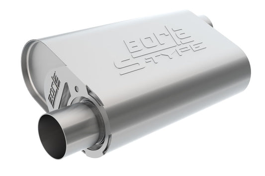 Borla CrateMuffler SBC Hot 350/383 3 inch Offset/Center 14in x 4.35in x 9in Oval Muffler 400840