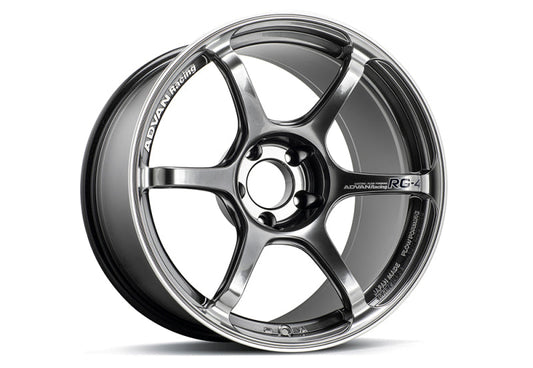 Advan RG-4 18x7.5 +47 5-114.3 Racing Hyper Black & Ring Wheel YA48F47EHBR