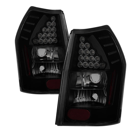 Spyder xTune Dodge Magnum 05-08 LED Tail Lights - Black Smoked Alt-Jh-DMAG05-Led-Bsm