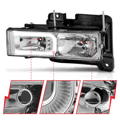 ANZO 1999-2000 Cadillac Escalade Crystal Headlights 111499
