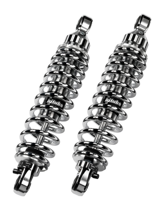 Bitubo Suspension Bitubo WME0 Twinshocks Adjustable: Spring Preload, Rebound, Length 291mm, Chrome Edition HD033WME03