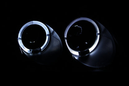 Anzo 2001-2005 Volkswagen Passat Projector Headlights w/ Halo Black