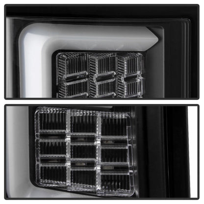 Spyder 07-10 Jeep Grand Cherokee Light Bar LED Tail Lights - Black ALT-YD-JGC07V2-LB-BK 5086655