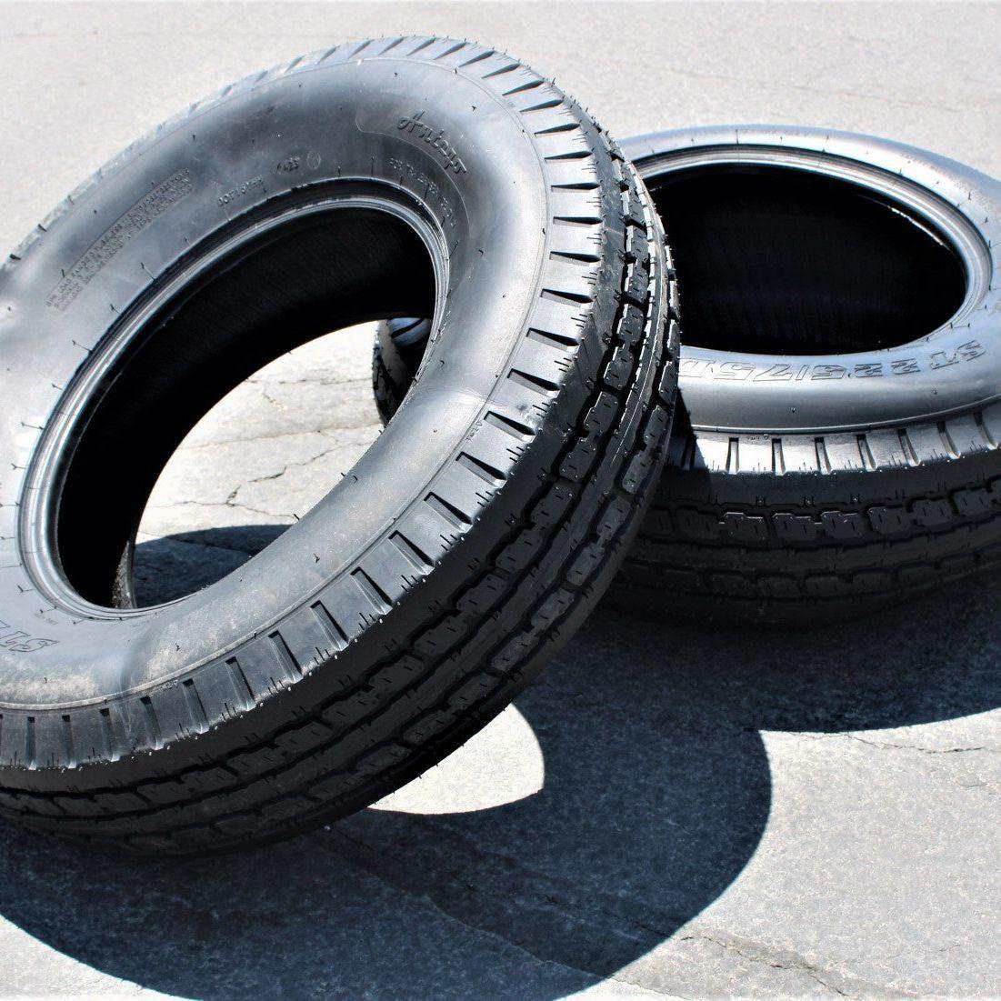 Antego ST225/75D15 Bias Trailer Tires, 8 Ply Load Range D by Antego Tire & Wheels (Set of
