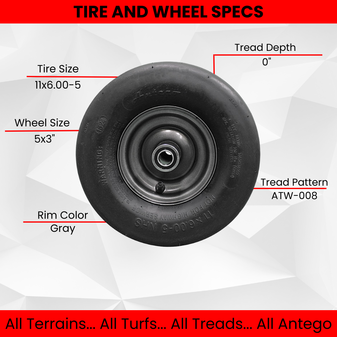 11x6.00-5 Tire Wheel Assy to Perfectly Replace Ariens/Gravely 07101105. Fits on Ikon XL (2)