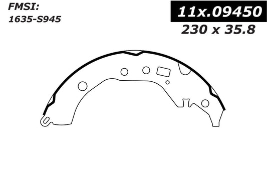 Porterfield Brake Shoes for 2012 TOYOTA PRIUS C