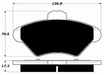 Porterfield Brake Pads for 1997 Mercury Cougar w/Rear Discs