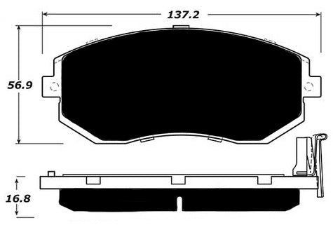 Porterfield Brake Pads for 2013 SUBARU LEGACY SEDAN 2.5i