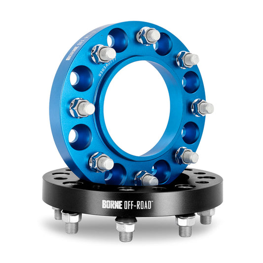 Borne Off-Road Wheel Spacers - 8X165.1 / 121.3 / 38.1 M14 - Blue BNWS-006-381BL