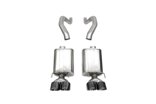 Corsa 06-13 Chevy Corvette C6 Z06 7.0L / 09-13 ZR1 6.2L Black PVD AxleBack Exhaust