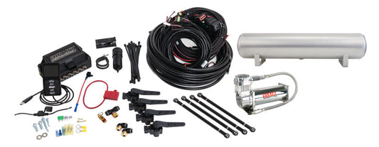 Airlift 3H(1/4" Air Line,4 Gallon 5-Port Lightweight Raw Aluminum)