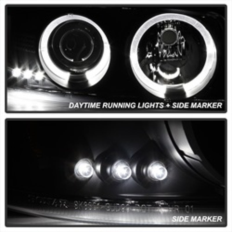 Spyder GMC Sierra 1500/2500/3500 99-06 Projector Headlights LED Halo LED Black